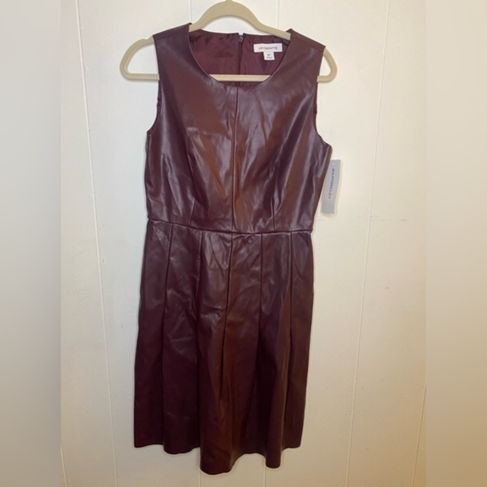 NWT Liz Claiborne Purple Pleather Dress
